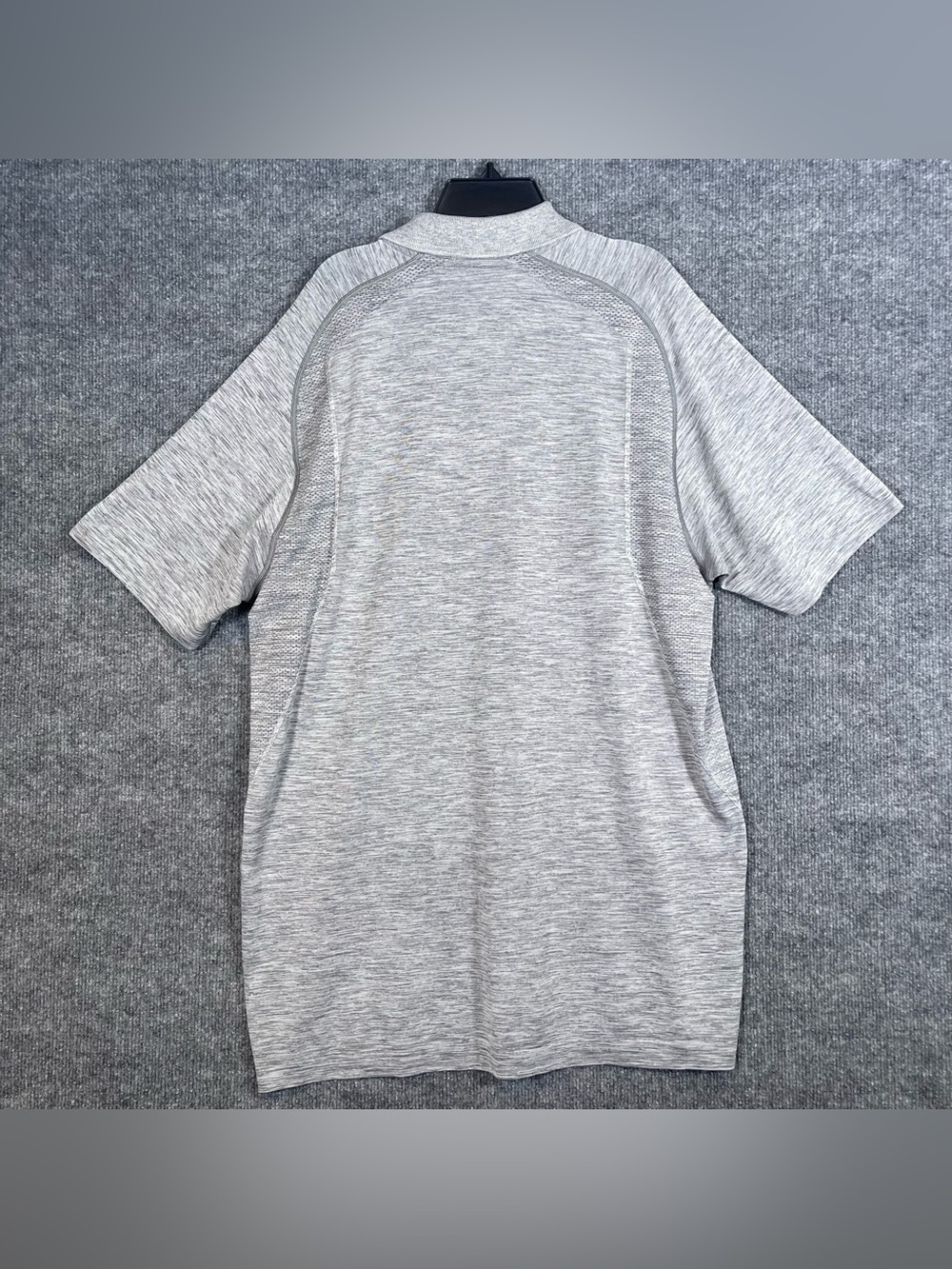 Lululemon Mens‎ XL Gray Heathered Polo Shirt Performance Wicking Athletic Golf - Picture 2 of 8